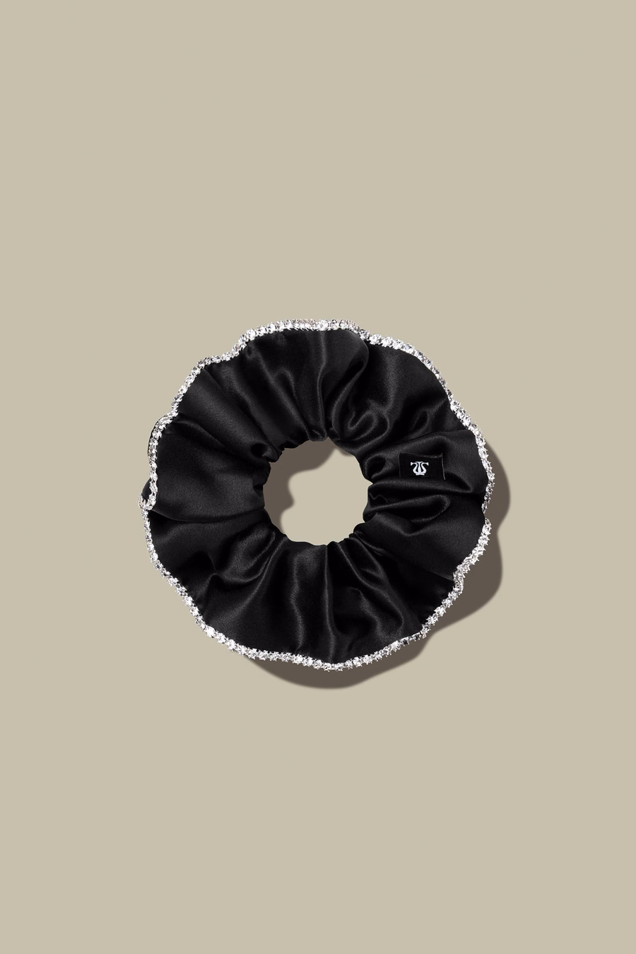 Silk Scrunchies with Rhinestones Set