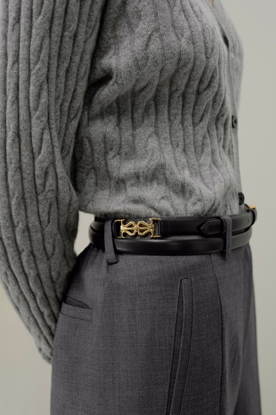 Slanke Dubbele Strap Leer Riem