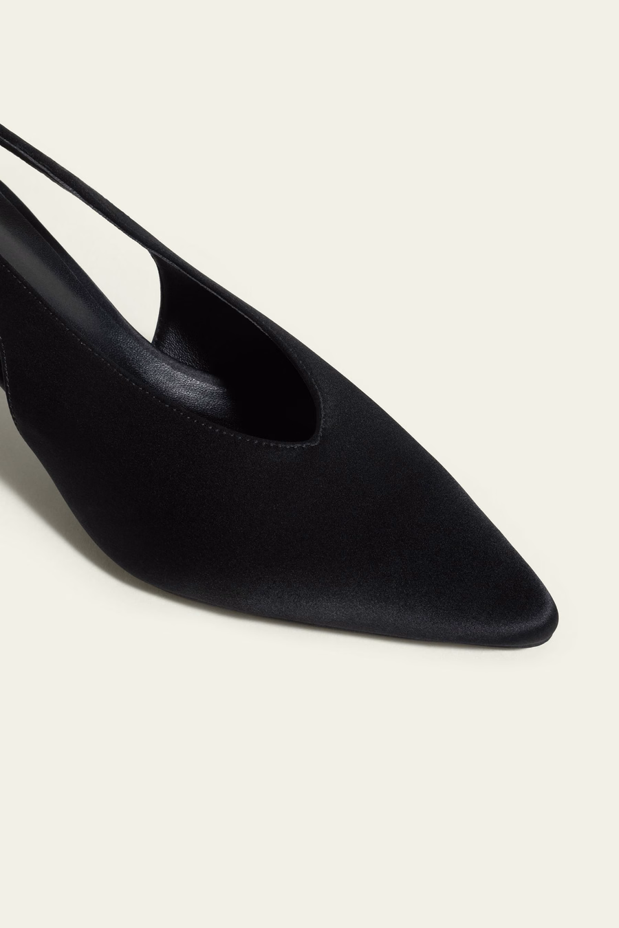Silk charmeuse Pointed-Toe Slingback Heel