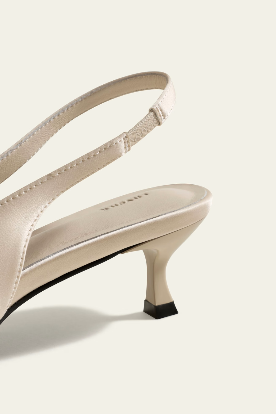 Silk charmeuse Pointed-Toe Slingback Heel