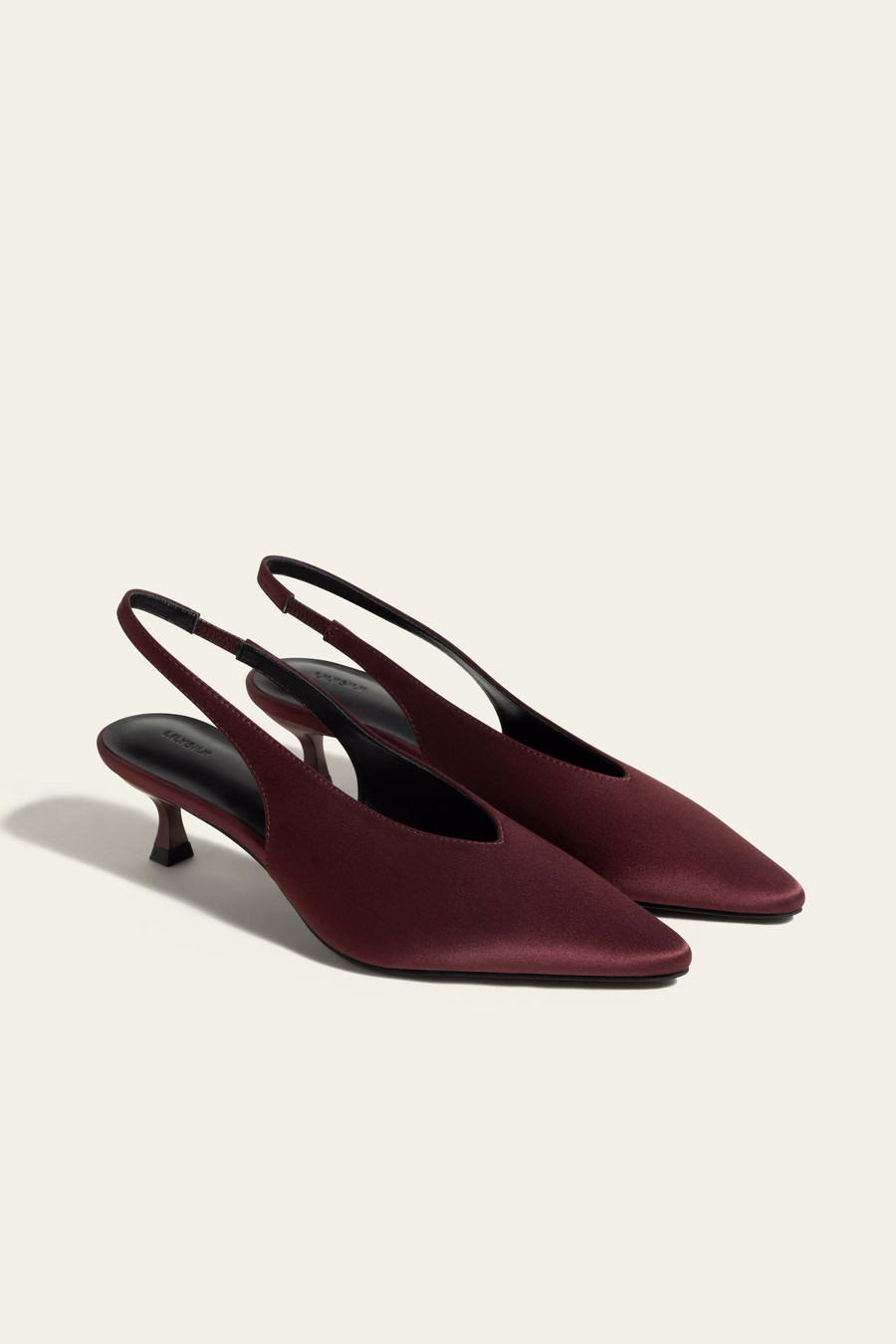 Silk charmeuse Pointed-Toe Slingback Heel