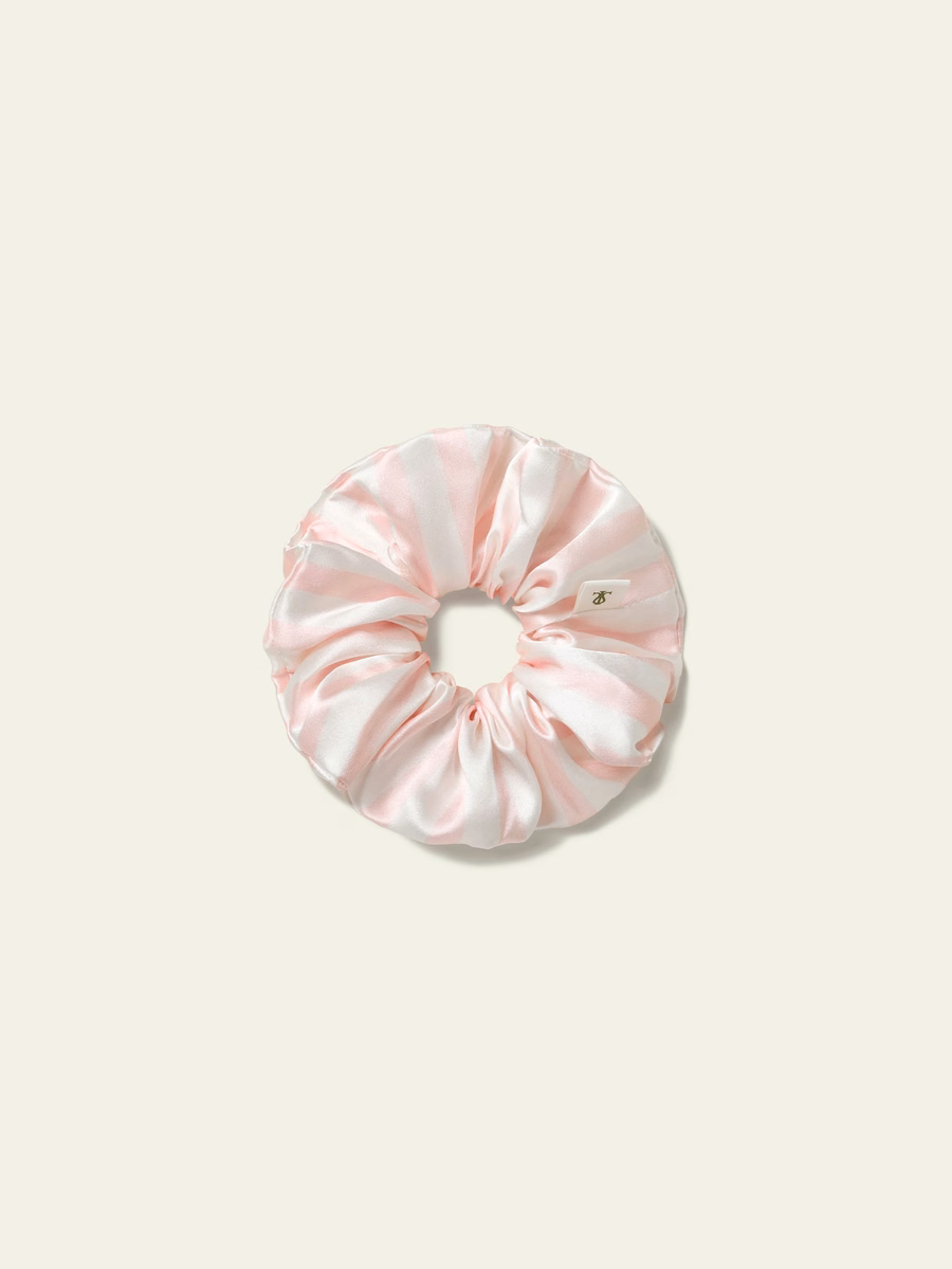 Gestreepte Charmeuse Scrunchies Set