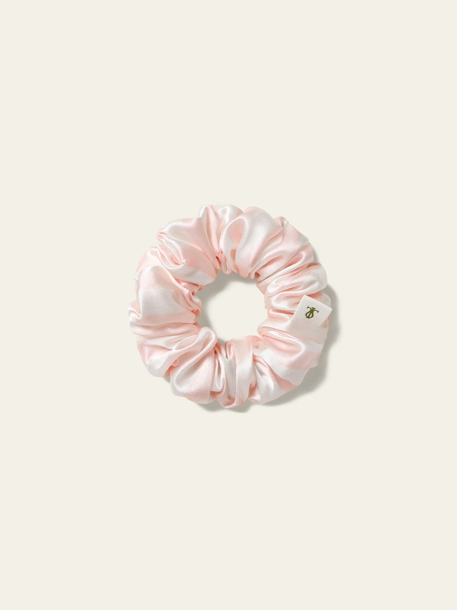 Gestreepte Charmeuse Scrunchies Set