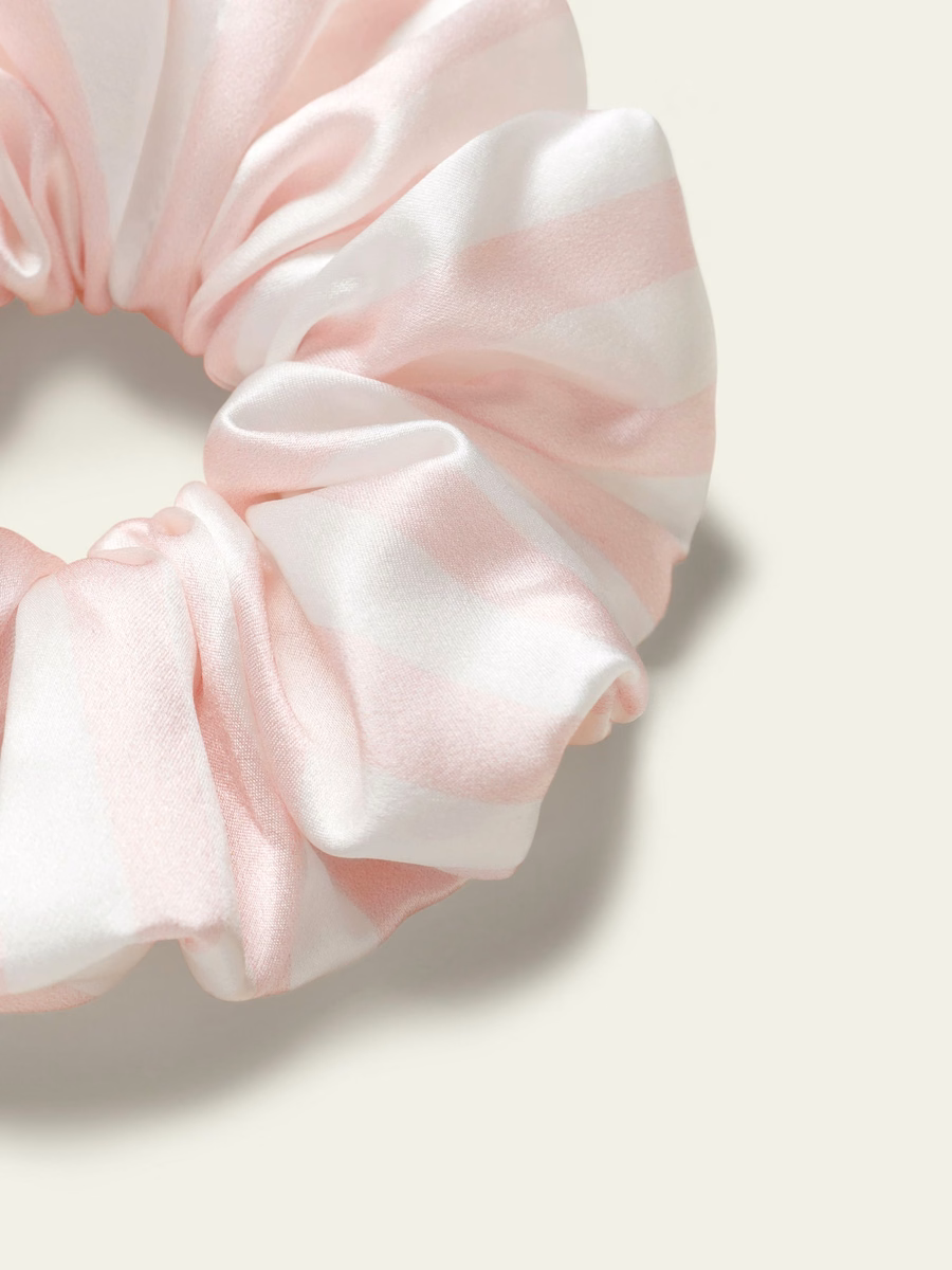 Gestreepte Charmeuse Scrunchies Set
