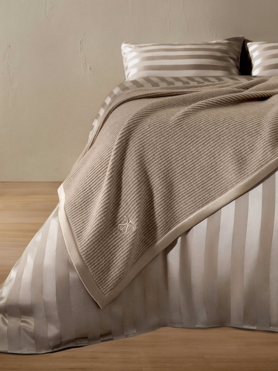 Kashmere Plaid Met Zijde Rand