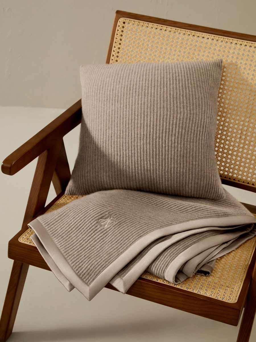 Kashmere Plaid Met Zijde Rand