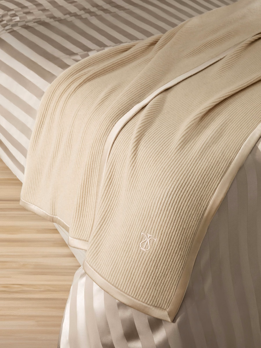 Kashmere Plaid Met Zijde Rand
