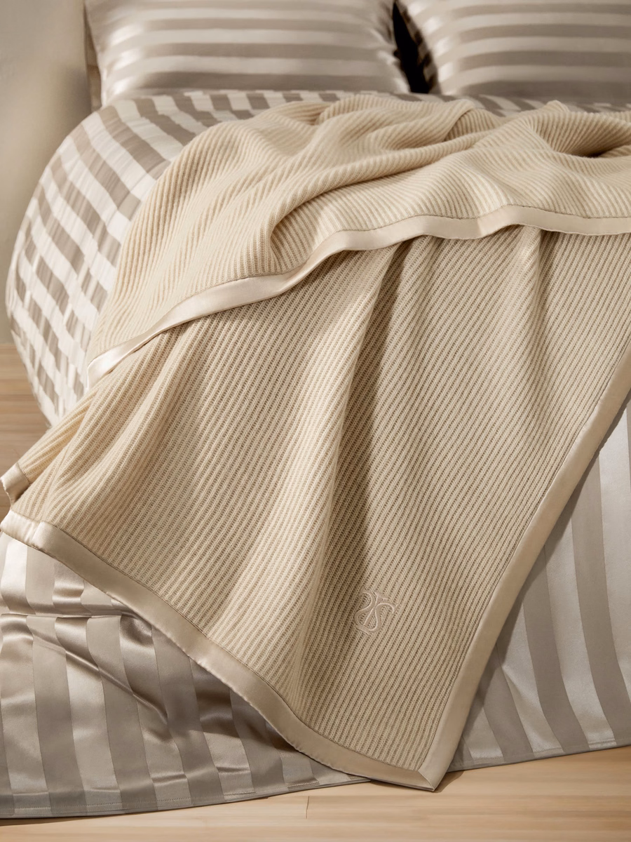 Kashmere Plaid Met Zijde Rand