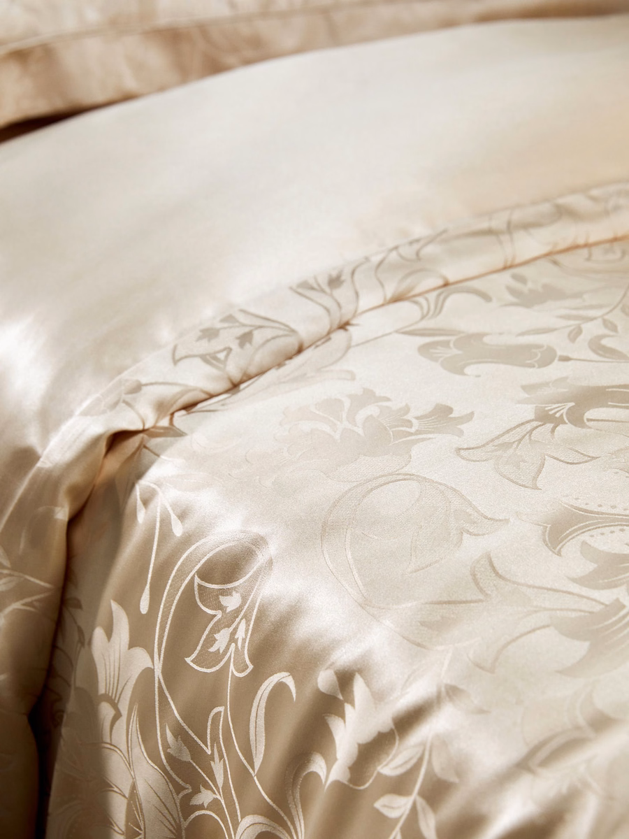 Zijden Duvet Cover met Lelie Jacquard
