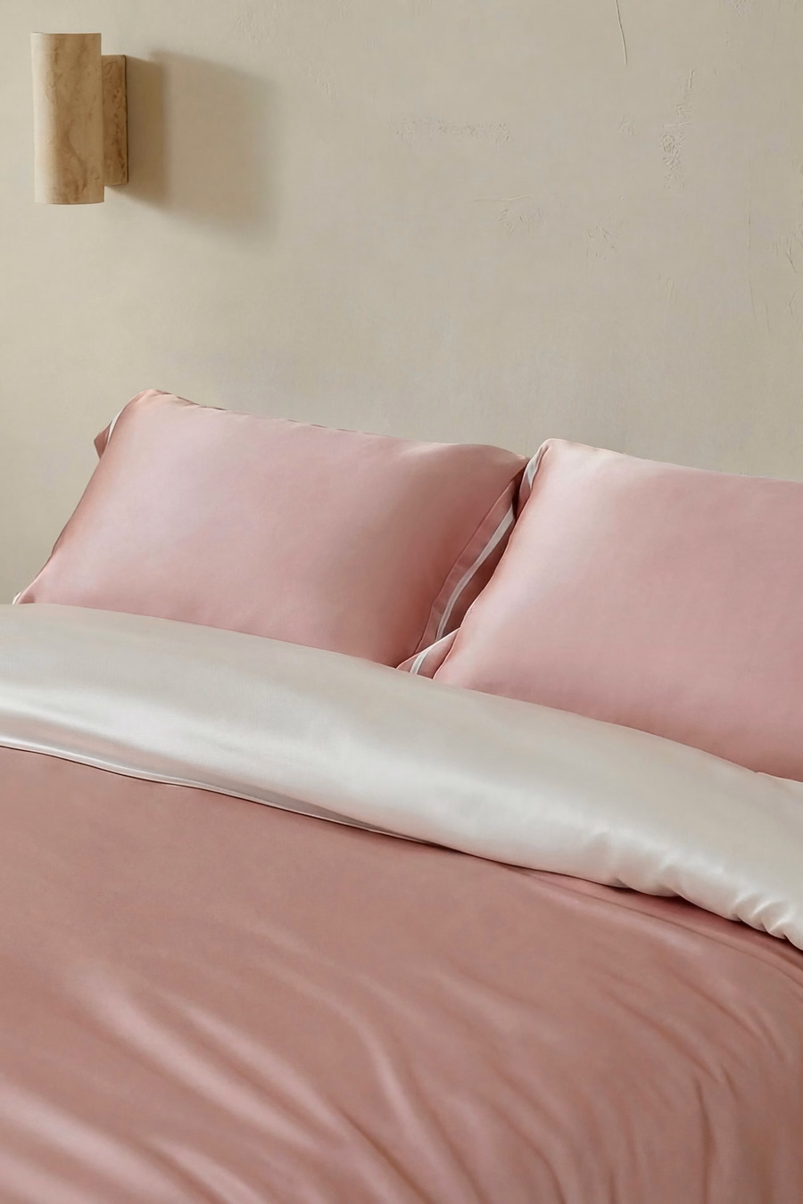 Essentiële Contrast-Rand Zijde Duvet Cover
