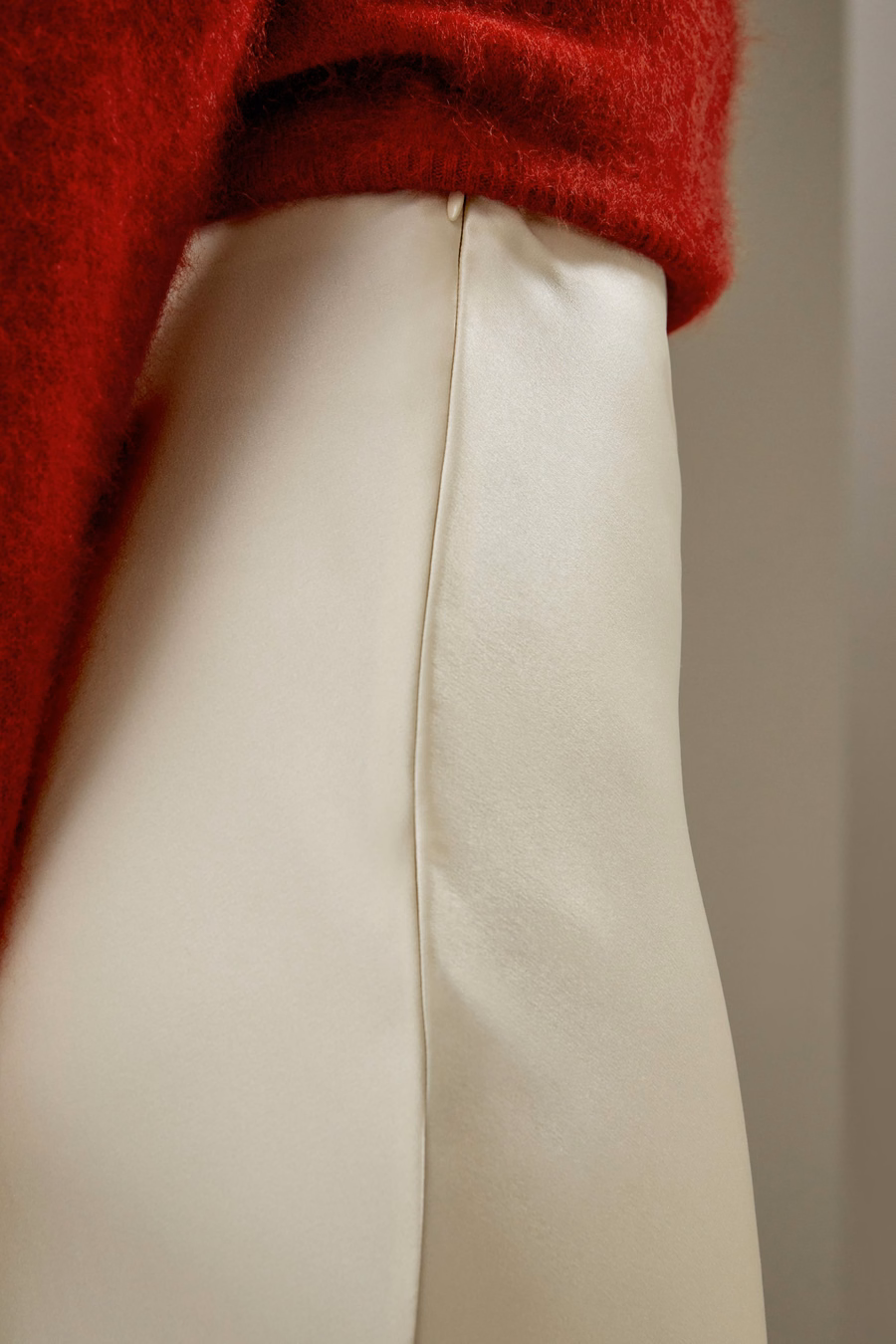 Silk Maxi Skirt with Flare Hem