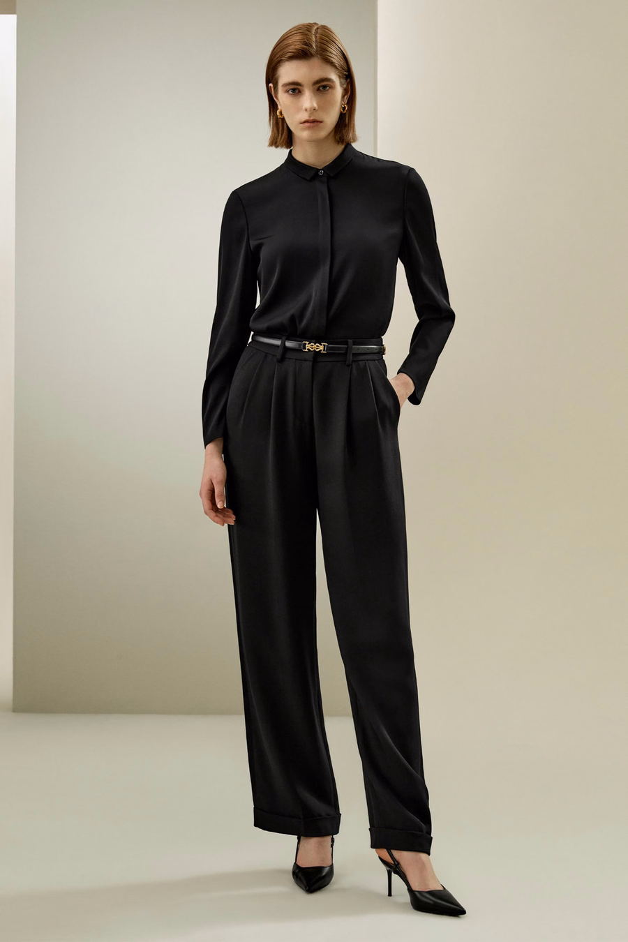 Classic Collar Zijde Shirt