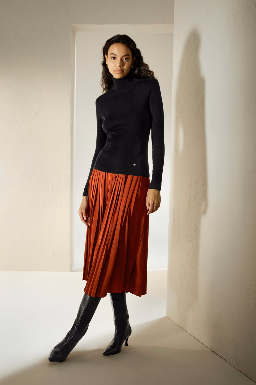 Naadloze Zijde-Kashmir Mix Turtleneck Trui