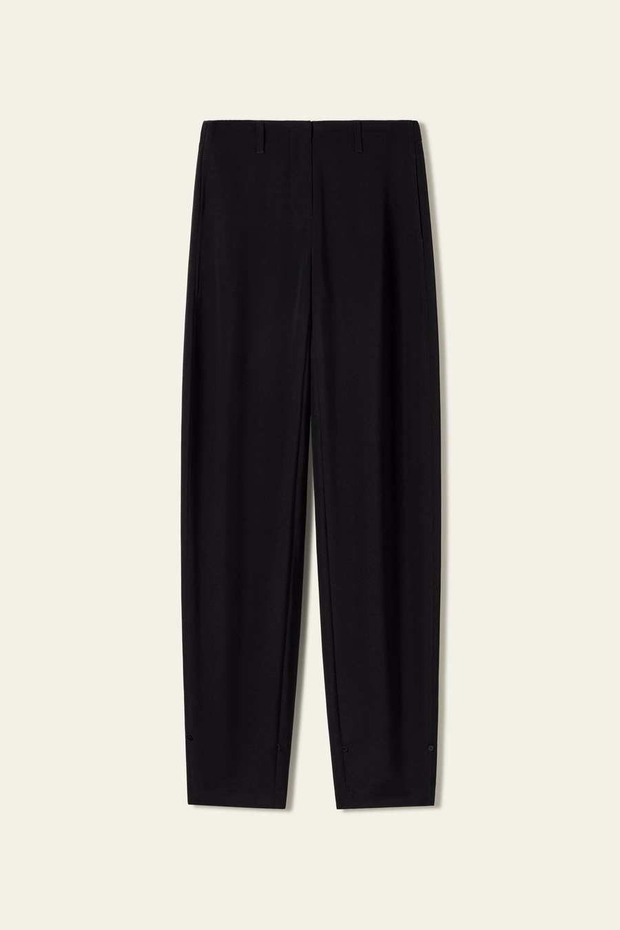 Gebogen Naad Zijde Crêpe Broek