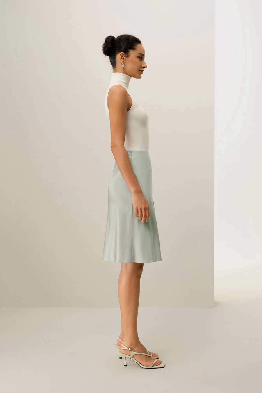 Rekbare Charmeuse Minimalistische Rok