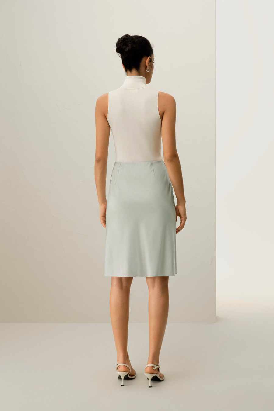 Rekbare Charmeuse Minimalistische Rok