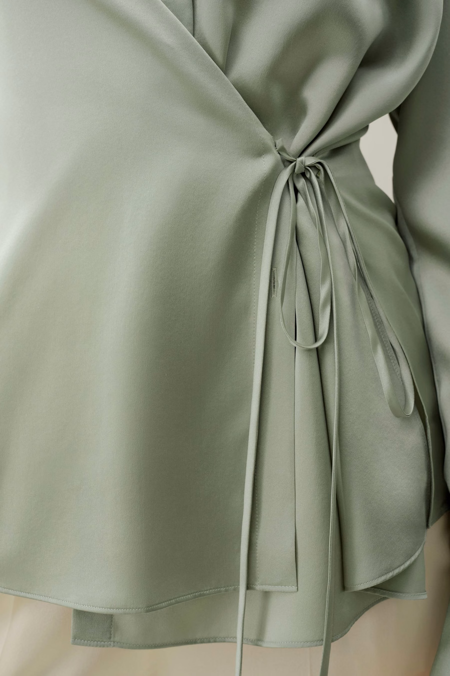 Convertible Silk Charmeuse Shirt