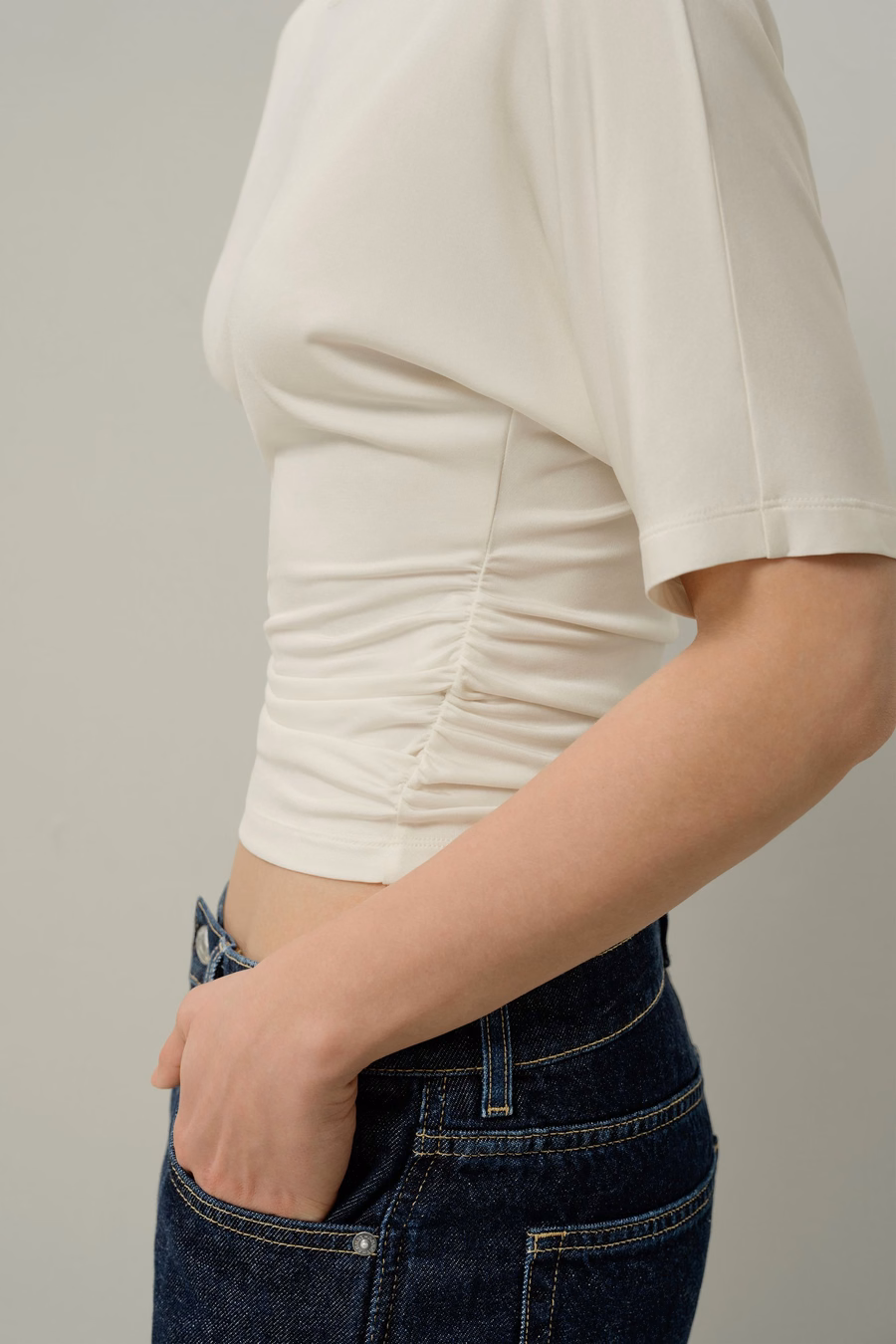 Silk Breeze Jersey Geplooide Swing Tee