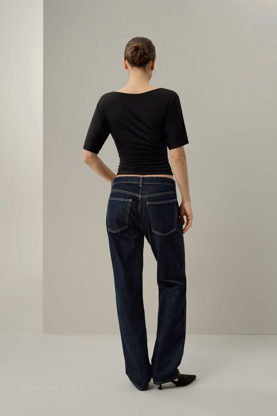 Silk Breeze Jersey Geplooide Swing Tee