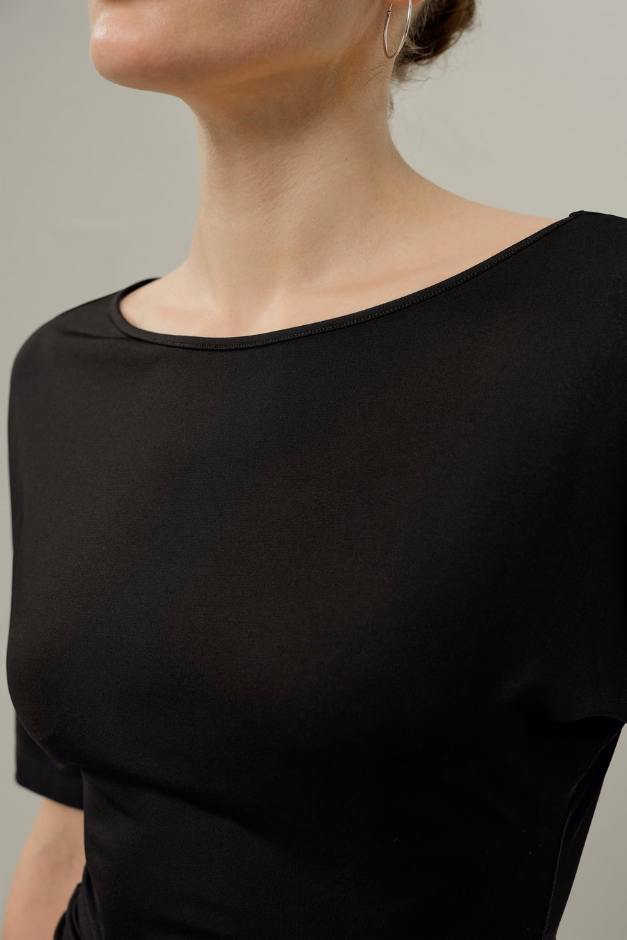 Silk Breeze Jersey Geplooide Swing Tee