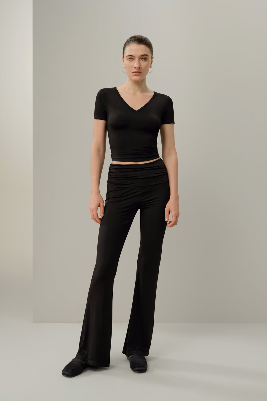 Silk Breeze Jersey V-hals T-shirt