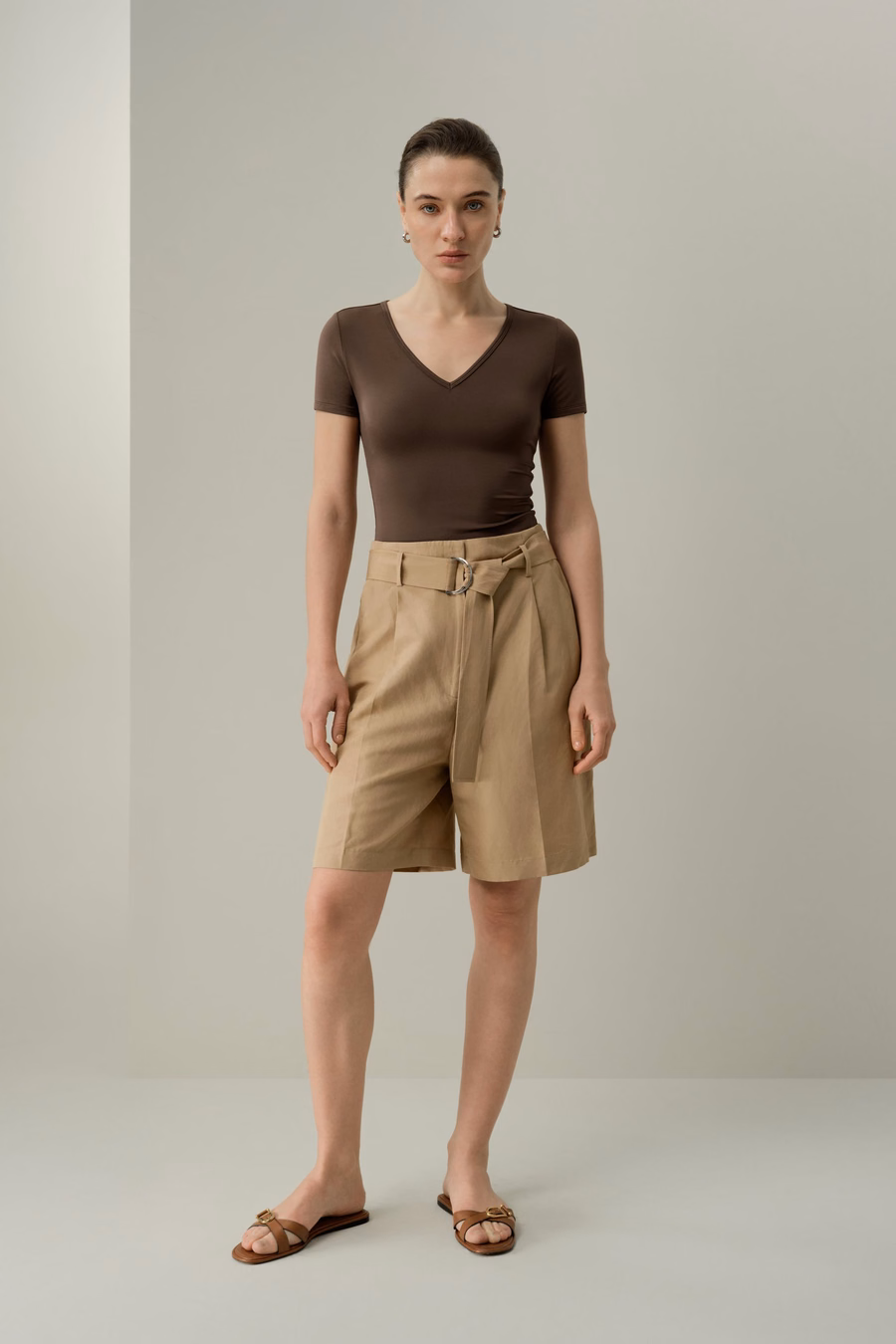Silk Breeze Jersey V-hals T-shirt