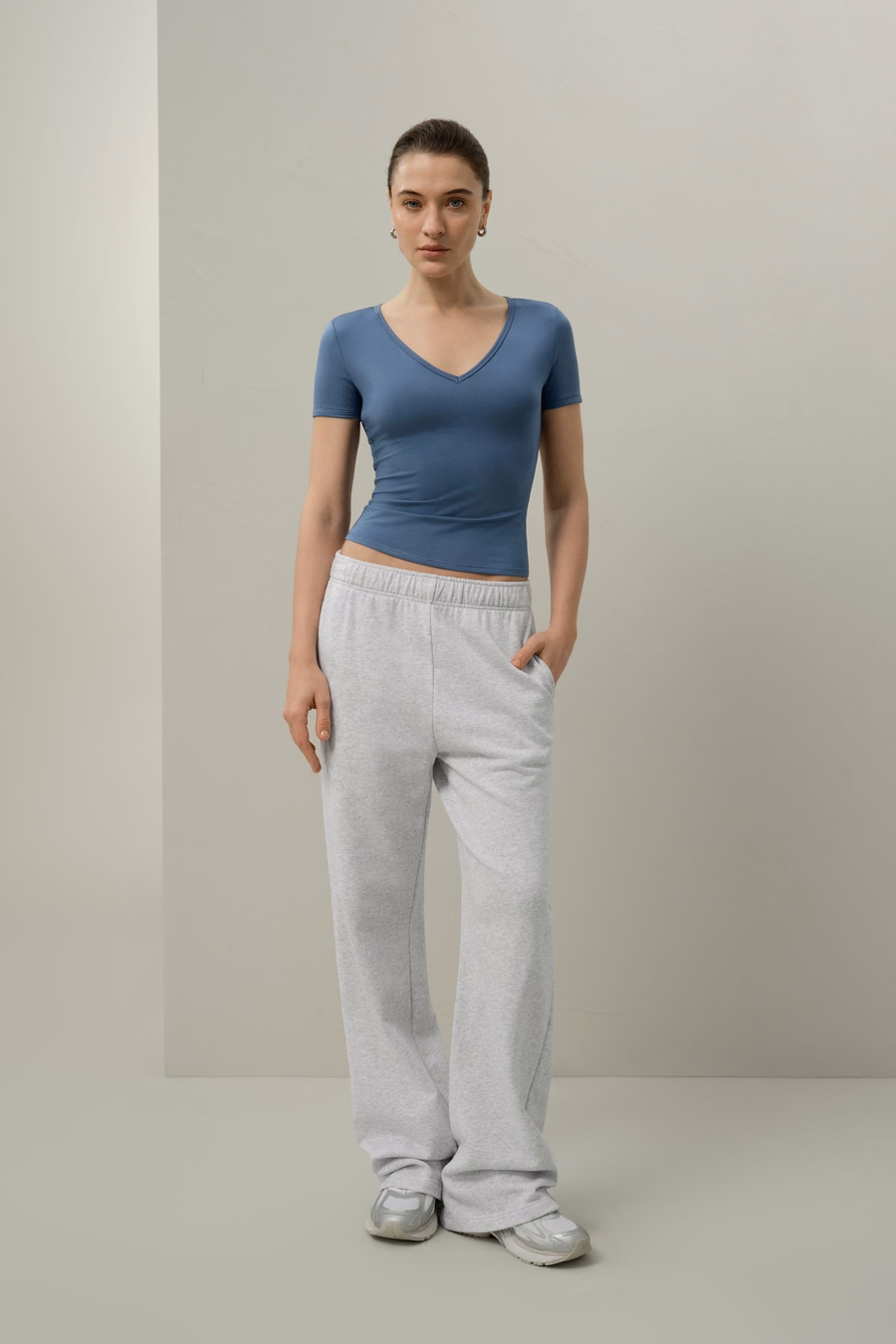 Silk Breeze Jersey V-hals T-shirt