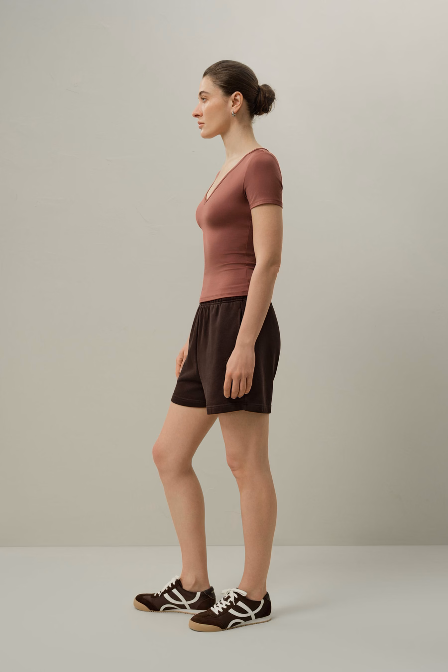 Silk Breeze Jersey V-hals T-shirt