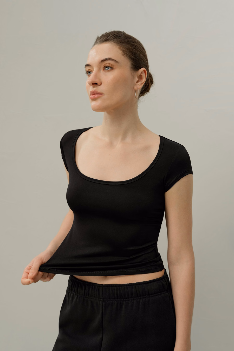 Silk Breeze Jersey Scoop Neck Tee