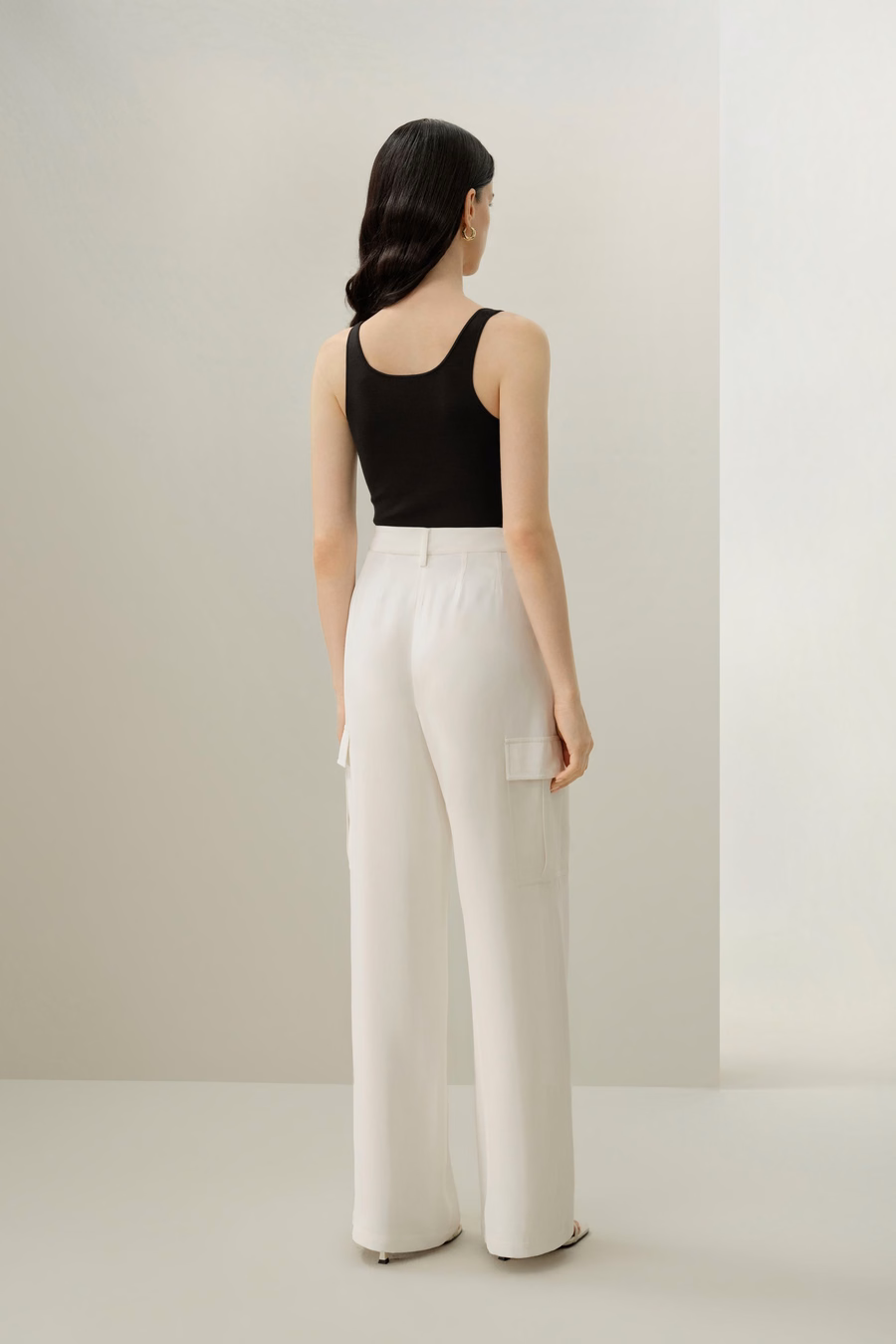 Milano Krijt Zijde Viscose Tanktop