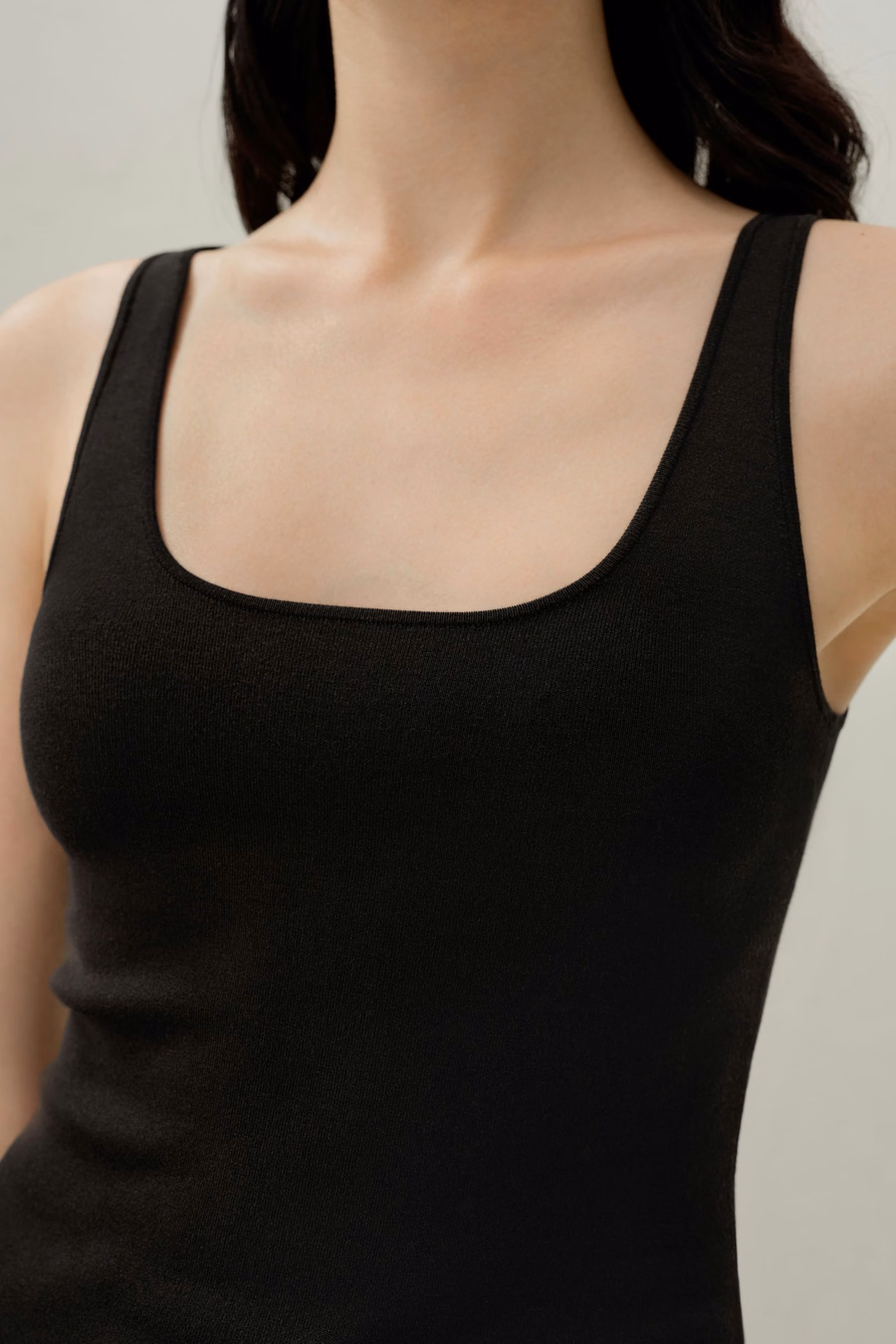Milano Krijt Zijde Viscose Tanktop