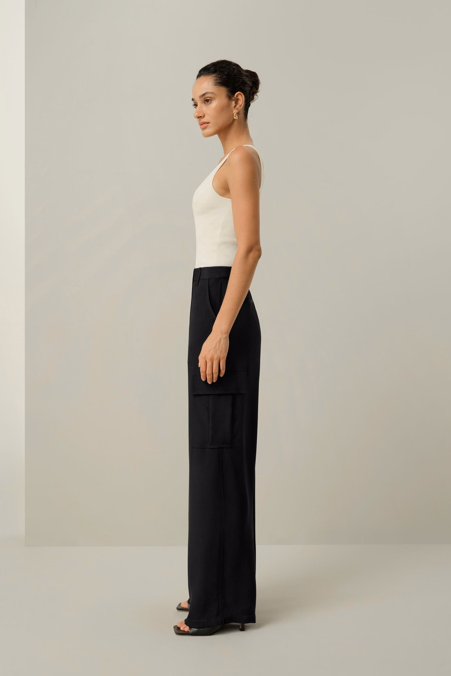 Milano Krijt Zijde Viscose Tanktop