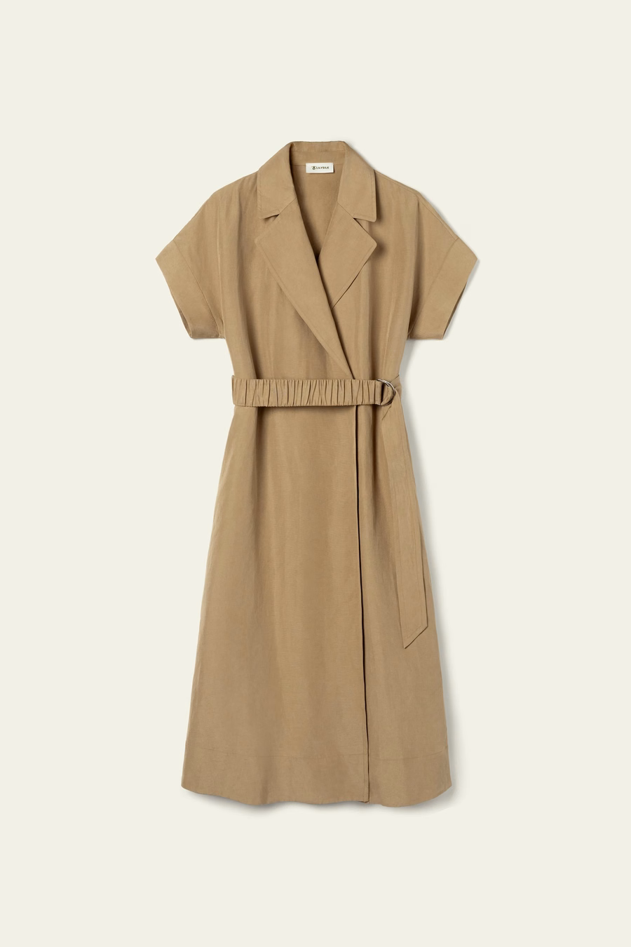 Korte Mouwen Trenchcoat-Inspiratie Jurk