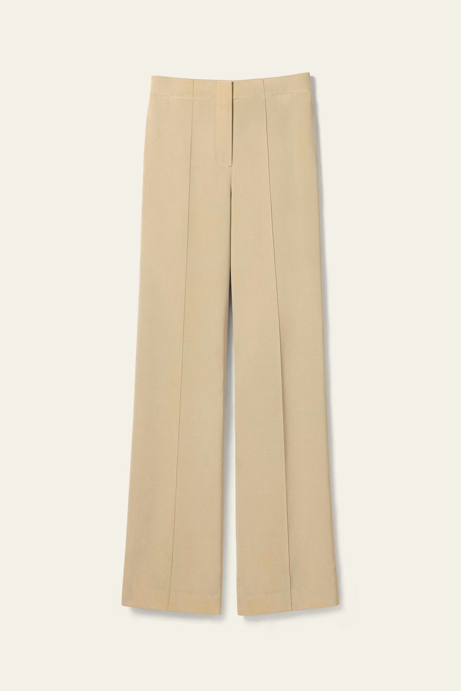 Minimalistische Zijde Crêpe Broek