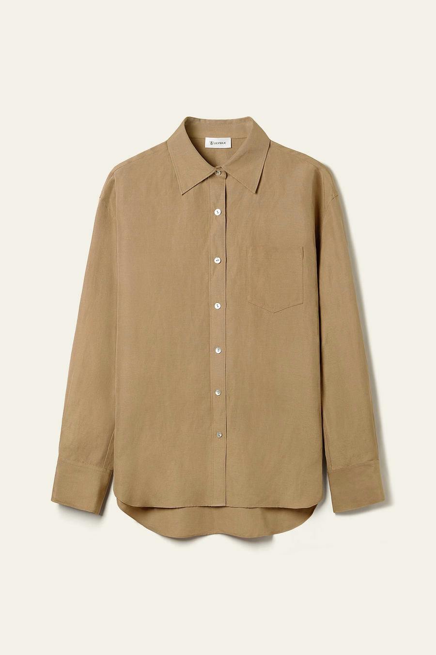 Oversized Silk-Linen Blend Shirt