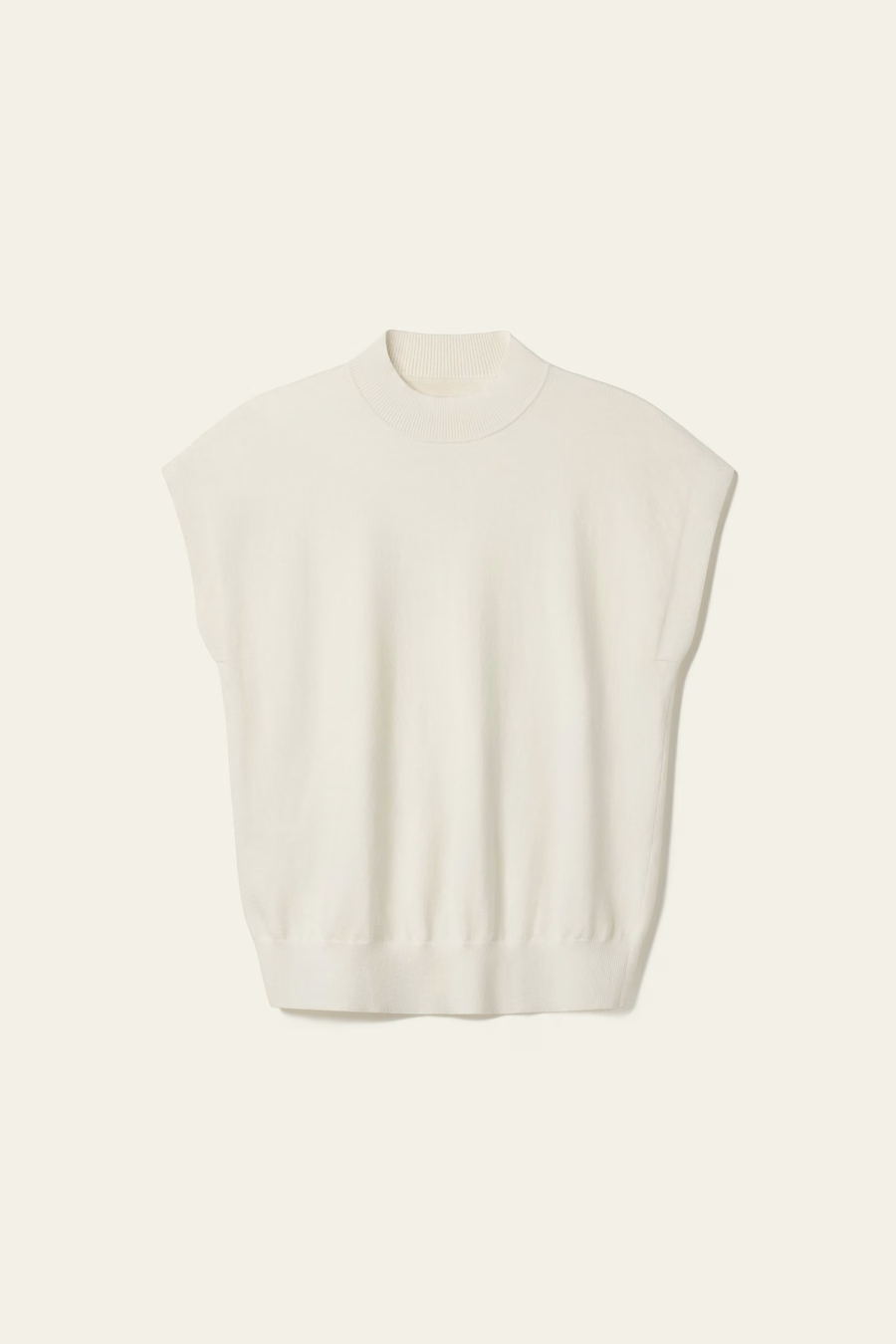 Mockneck Zijde Katoenmix Top