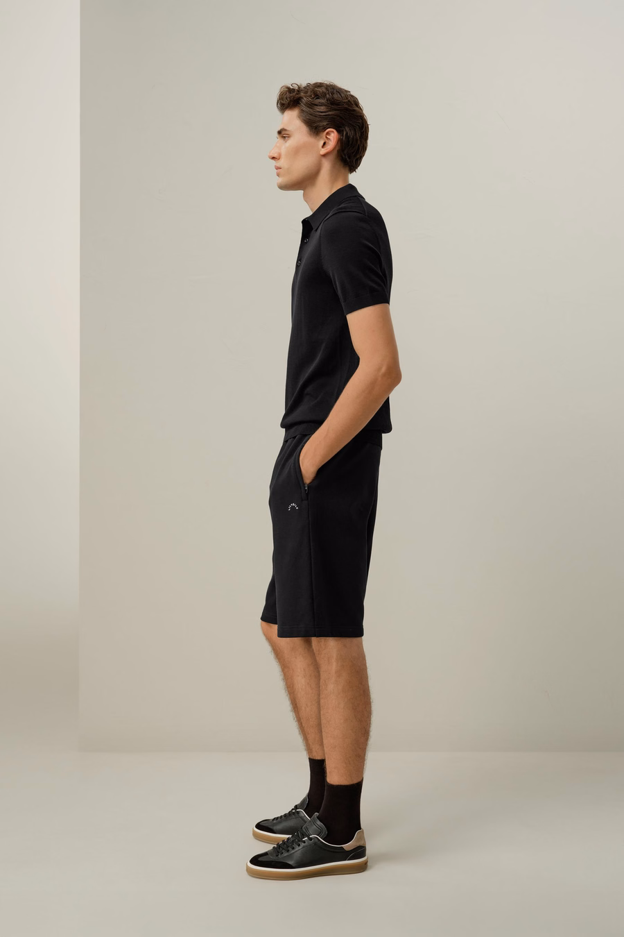 Silk-Cotton Regular-Fit V-Neck Polo