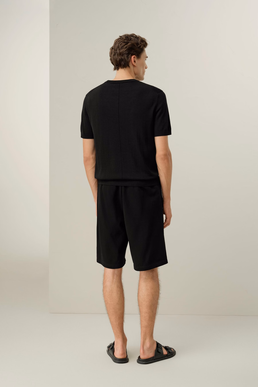 Silk-Cotton Regular-Fit Crew Neck Top