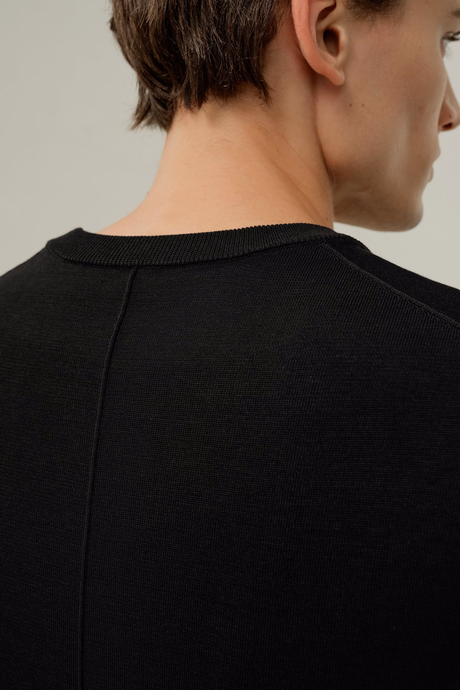 Silk-Cotton Regular-Fit Crew Neck Top