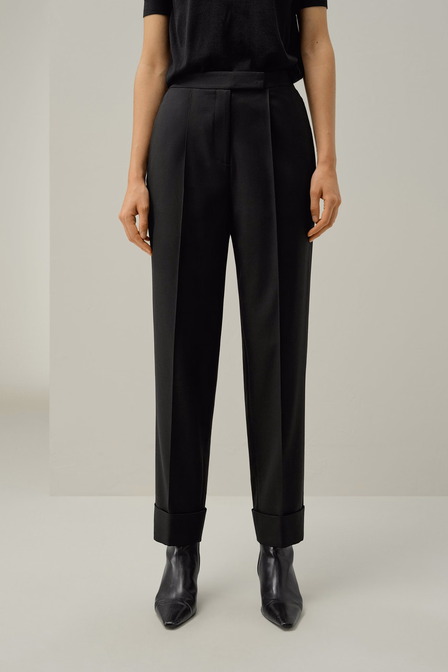 Voorkeursgeplooide Zijde-Wol Broek