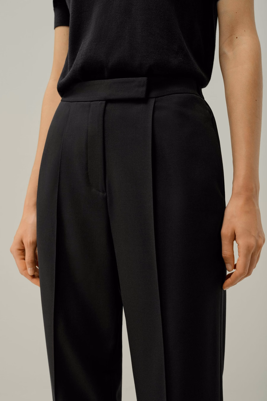 Voorkeursgeplooide Zijde-Wol Broek