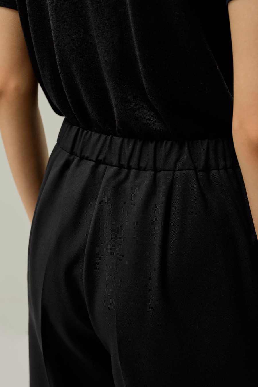 Voorkeursgeplooide Zijde-Wol Broek