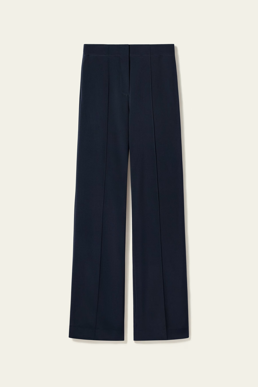 Minimalistische Zijde Crêpe Broek