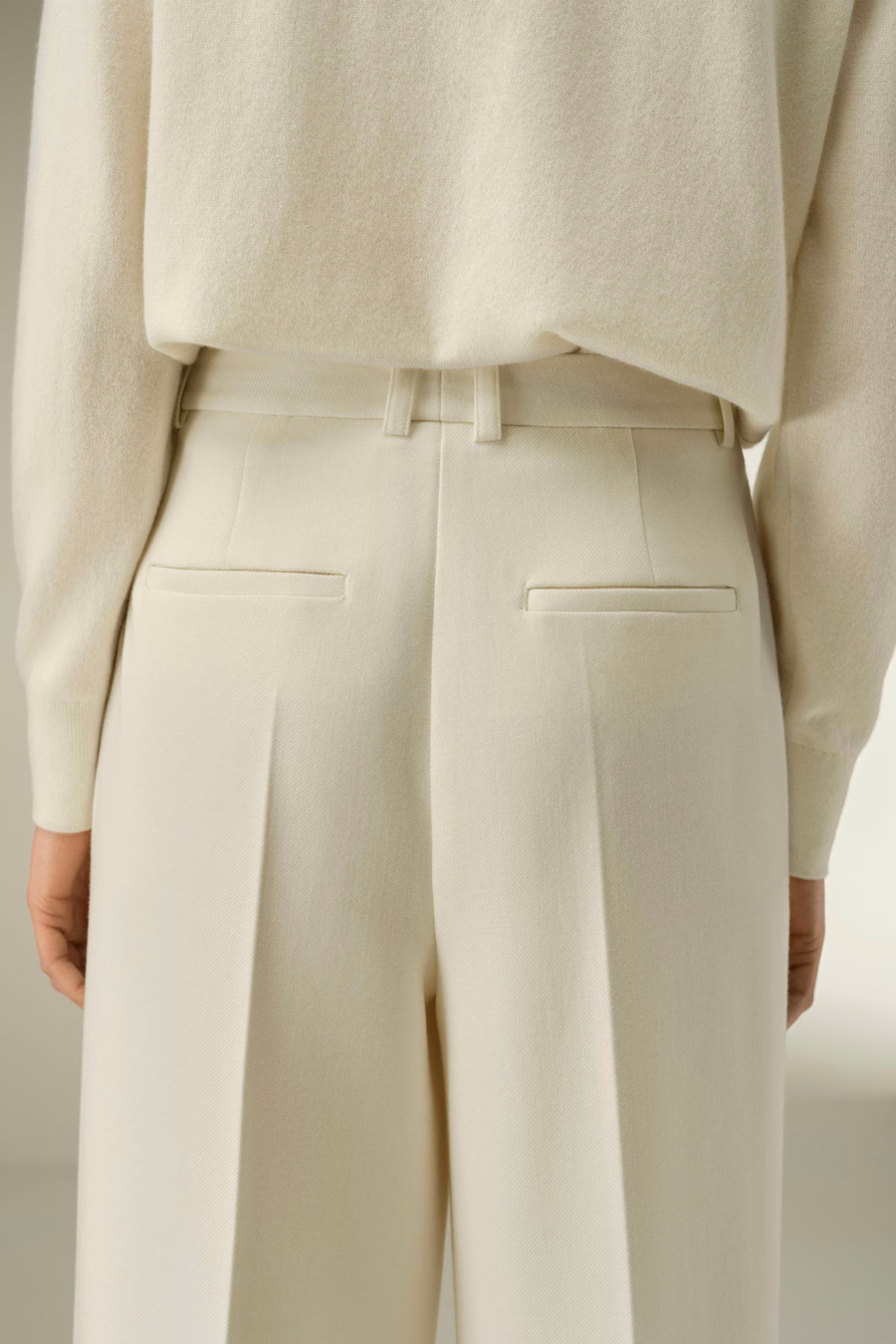 Silk-Wool Tweed Blend Trousers