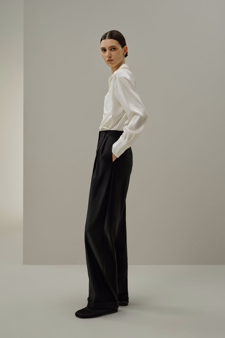 Wolzijde Rechte Pantalon