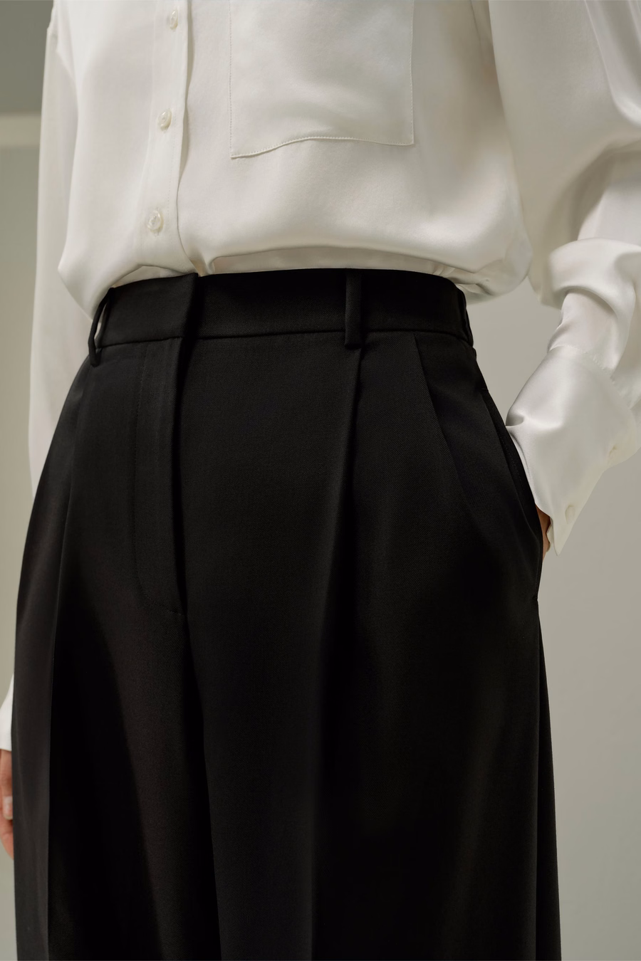 Wolzijde Rechte Pantalon