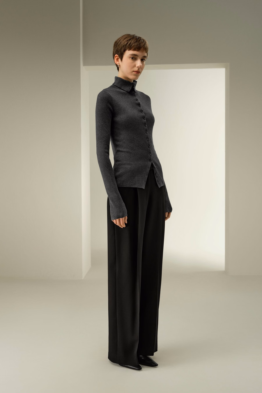 Slim Fit Silk Cashmere Sweater