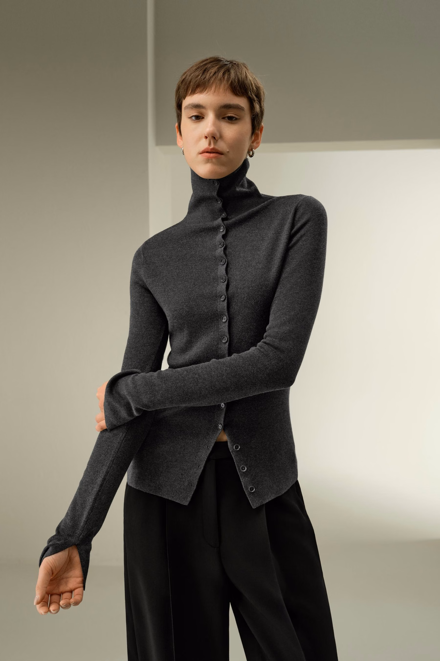 Slim Fit Silk Cashmere Sweater