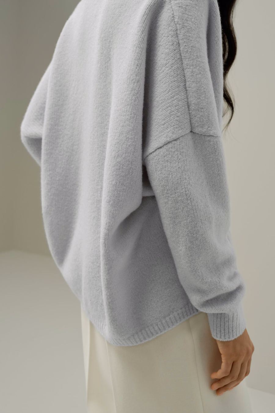 Bouclé Gebreide Zijde-Kasjmier Wrap Cardigan