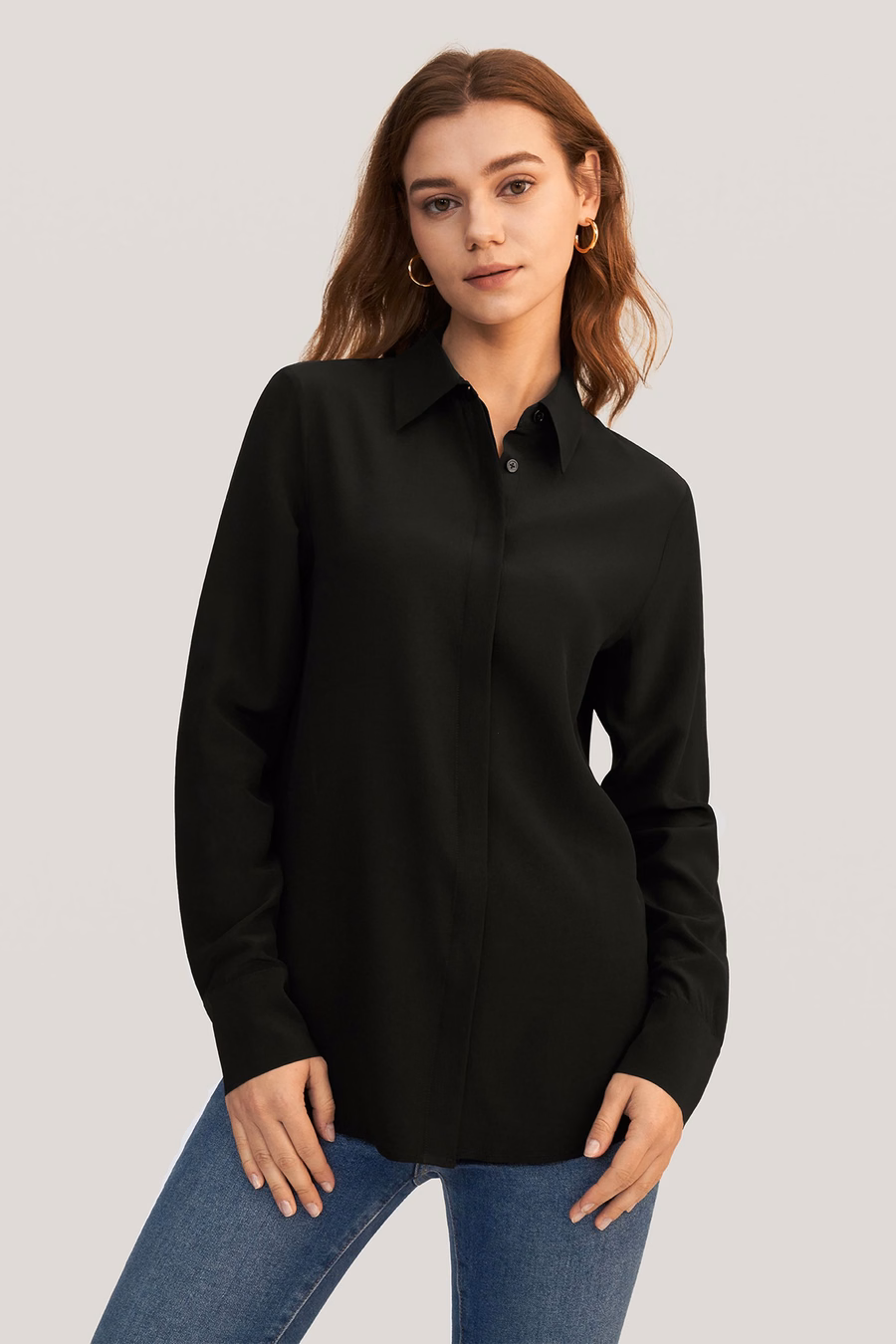 Klassieke Comfort Zijde Shirt
